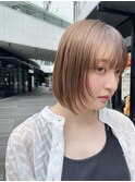 20代30代小顔レイヤーボブ◎透明感アッシュ×くびれ