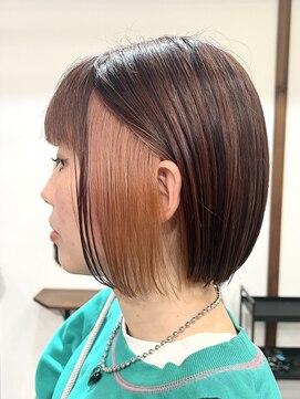 ラック 表参道(LUCK) インナーカラー/ピンクカラー/ピンクベージュ/20代