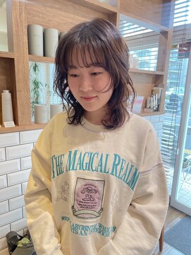 フレイムス ヘアアンドリラックス 吉川店(Frames hair&relax) パーマ×オリーブベージュ