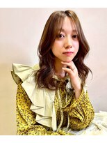 イーストハムヘッドショップ(EAST HAM head shop) 顔周りカット/小顔レイヤー/韓国風くびれヘア/透明感ブラウン