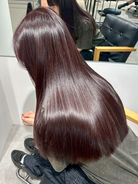 シオン(shion) おくれ毛ロング暗めカラー顔周りレイヤー_ba566792