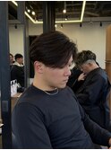 マッシュナチュラルカラーマッシュメンズヘアカラーツーブロック