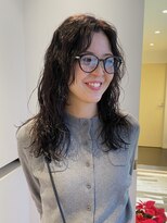 ビファインクーアヴェダ(Be fine coo AVEDA)&nbsp;暗髪透明感カラーと似合わせロングパーマ