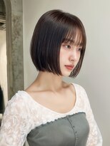 ヒュエ 表参道(Hue) 大人ボブきりっぱなしボブミニボブ垢抜けボブ外ハネボブ顔周り