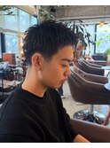 【セットが簡単】スパイキーショート、テーパーフェード
