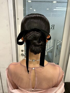 バンクスヘアー(BANK'S HAIR) 【池袋】結婚式 ヘアセット カチモリ タイトヘア　アレンジ