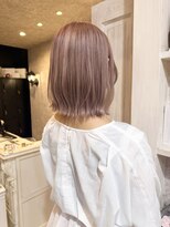 キャアリー(Caary)&nbsp;福山市美容院Caaryブリーチあり！ピンクベージュカラー20代30代