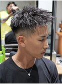 MEN'S/ツイスパ×ハイライト×フェード/短髪