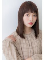 カバーヘア イヴ 戸頭店(COVER HAIR EVE) 大人かわいい厚めバング前下がりセミディトZ戸頭20代30代40代