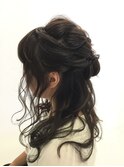 お呼ばれハーフアップ