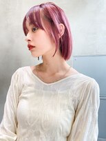 メーヴェ(Mowen) mowen 南堀江　切りっぱボブ×ベリーピンク×艶髪×髪質改善