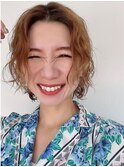 大人可愛い20代30代40代前下がりショートボブ丸みショート◎