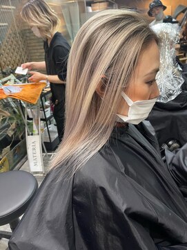 ラフ 難波店(LAFF) #黒髪#ボブルフ#ネビージュ#小顔#ワンレン