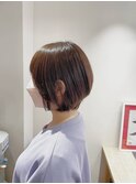 前下がりショートボブ×ミルクティーアッシュ@30代40代50代60代
