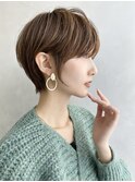 大人可愛い20代30代40代50代小顔ショートボブ丸みショートくびれ