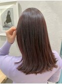 切りっぱなしボブピンクブラウン【中居】