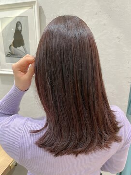 ロンドプランタン 恵比寿(Lond Printemps) 切りっぱなしボブピンクブラウン【中居】