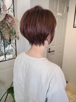 ヘア ケア ディエイチケー(HAIR CARE DHK) 可愛いらしいピンクブラウンのショートボブ