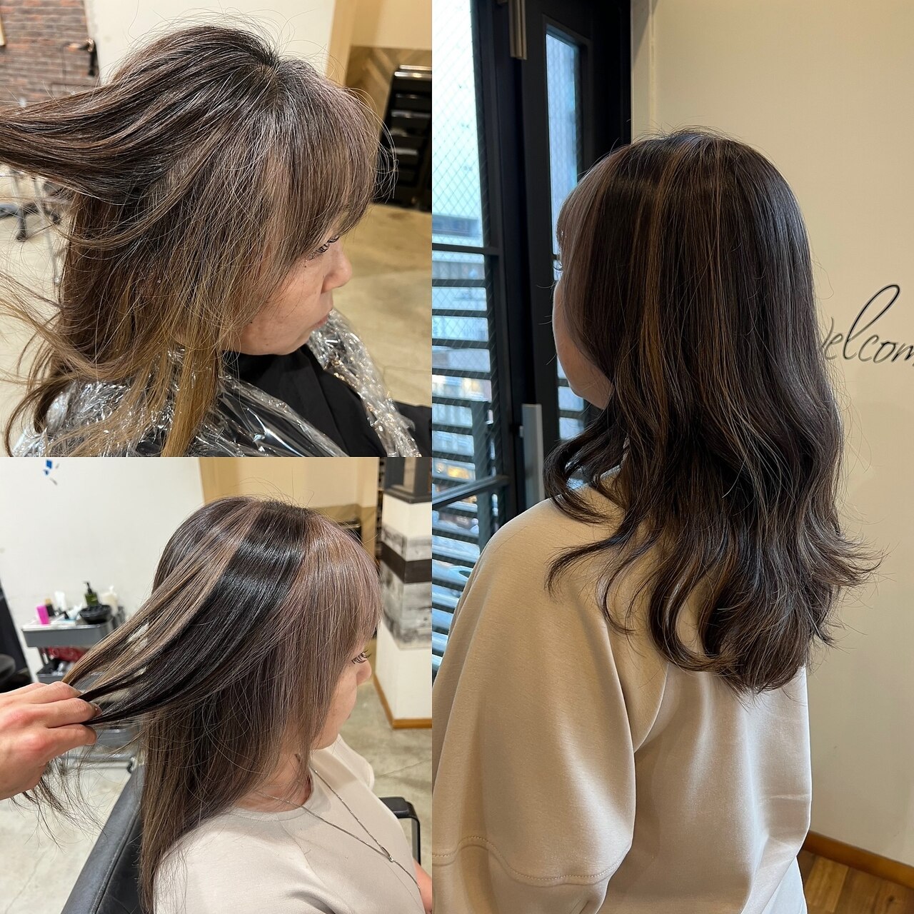 白髪ぼかしハイライト&フェイスフレーミング☆五反田駅美容室