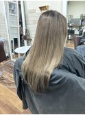 アッシュグラデーション×パープルインナー