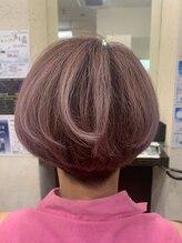 レーブ バイ ファースト 岩切店(reve by first) ピンクベージュ×ショートボブ