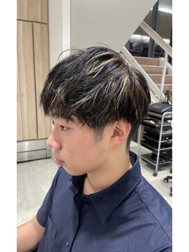 アース 三軒茶屋店(HAIR&MAKE EARTH) 三軒茶屋_メンズ_メンズマッシュ_ハイライト_ブリーチ_デザイン