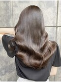 ウォームブラウン/透明感カラー/艶髪