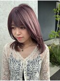 大人かわいい小顔美シルエットレイヤースカーレット20代30代40代