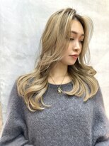 ロンドポレール 北千住(Lond polaire)&nbsp;メルティカラーフェミニンロング似合わせカットハイトーン韓国