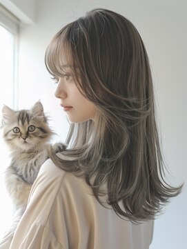 アルトリスト(Altruist Aging×HAIR&SPA) ★ダークアッシュ大人ガーリーボブ着物ミディアムレイヤーカット