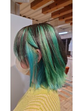 ギャレット 新宿店(Garret) ブルーグリーンアンブレラカラー