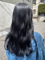 【暗髪、黒髪も楽しく！】透明感カラー　ブルーブラック
