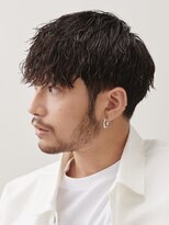 銀座メンズマッシュ波巻きパーマツイスパメンズパーマ刈り上げ