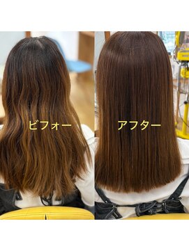 髪美人 改質改善ストレート+ノンジアミンカラー