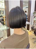 ボブ#丸み#前下がり#くすみベージュカラー#津田沼ショートカット