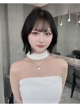 ロンドリゼル 札幌(Lond RiseL) オリーブグレー/前髪/ボブ/マロンベージュ/レイヤーカット/小顔