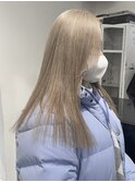 ＊ハッシュカットグレージュデザインカラーツートンカラー