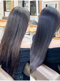 黒髪/クラゲヘアー/オリーブグレー/小顔/ココアベージュ/恵比寿