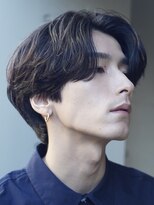 フィフス 渋谷(fifth)&nbsp;渋谷ルーズパーマメンズカットフェザーパーマセンターパート眉毛