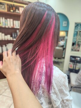 インナーカラー/ピンク/トリプルカラー/ブリーチ