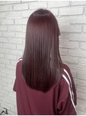 #ナチュラルストレート #ワインレッド #髪質改善カラー