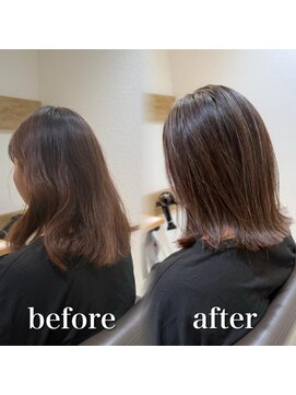 ミラバイケンジ 藤沢(Mira by KENJE) 白髪ぼかし細めハイライト30代40代50代セミディ