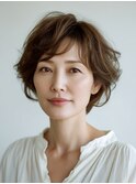 クラゲヘアー/小顔/ココアベージュ/オリーブグレー/川西
