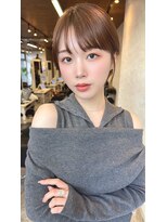 ダム(DaM) ナチュラルボブ前髪ありイメチェン20代30代40代ショートボブ
