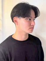 カノエ 福岡香椎店(canoe) センターパート ツーブロック ニュアンスパーマ カルマヘア 黒髪