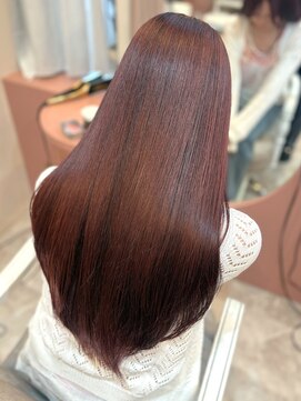 フラワーズ(Flowers) チェリーブラウン 髪質改善カラー 前髪カット 縮毛矯正 美髪