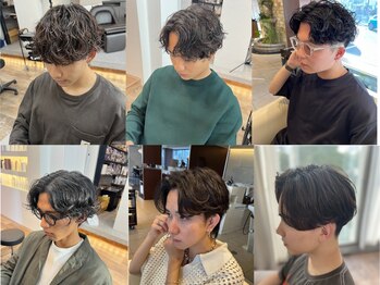 メンズサロンAMNESIA 名古屋 フェード/ヘッドスパ【アムネシア】の写真/骨格補正メンズカット×旬のメンズパーマ×美フェードカット！男の魅力を引き出す上質カジュアルヘアを実現