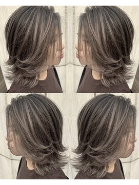 ウィルゴ(VIRGO) ウルフカット 3Dカラー バレイヤージュ ハイライト