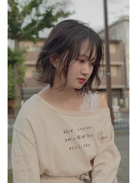 ジリッタ(JILI.TA) 【JILI.TA京都】黒髪暗髪アッシュ小顔前下がり切りっぱなしボブ