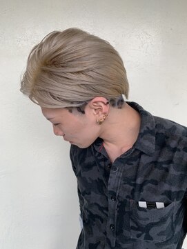 クリエイション ヘアメイク(Creation HAIR MAKE) ホワイトベージュ×レオパード(ブロック部分)